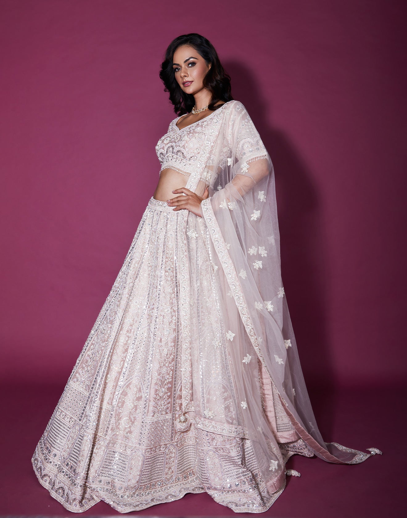 Monarch Regent Embroidered Silk Lehenga Set