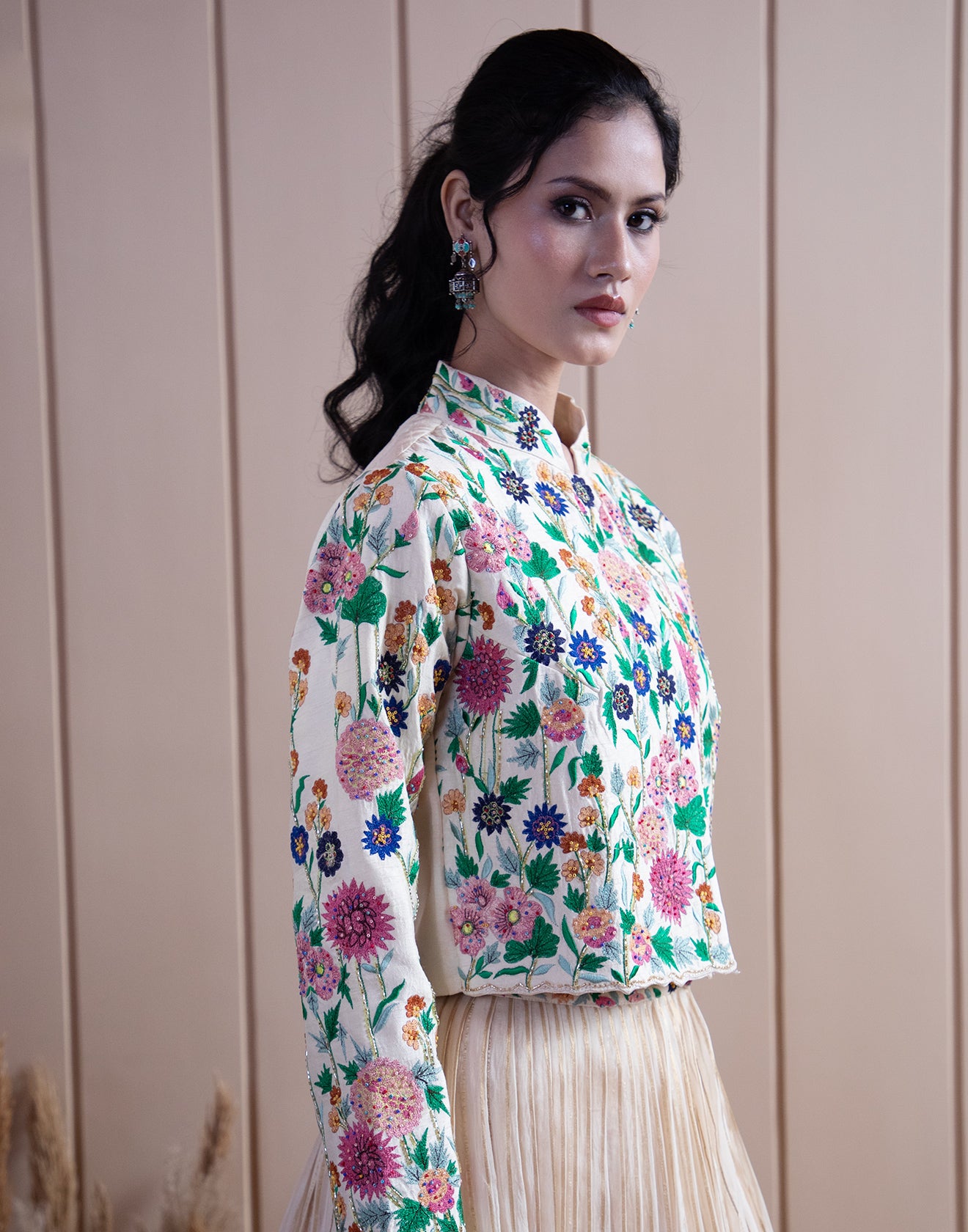 Buy Arabian Jasmine Embellished Festive Fusion Set Online