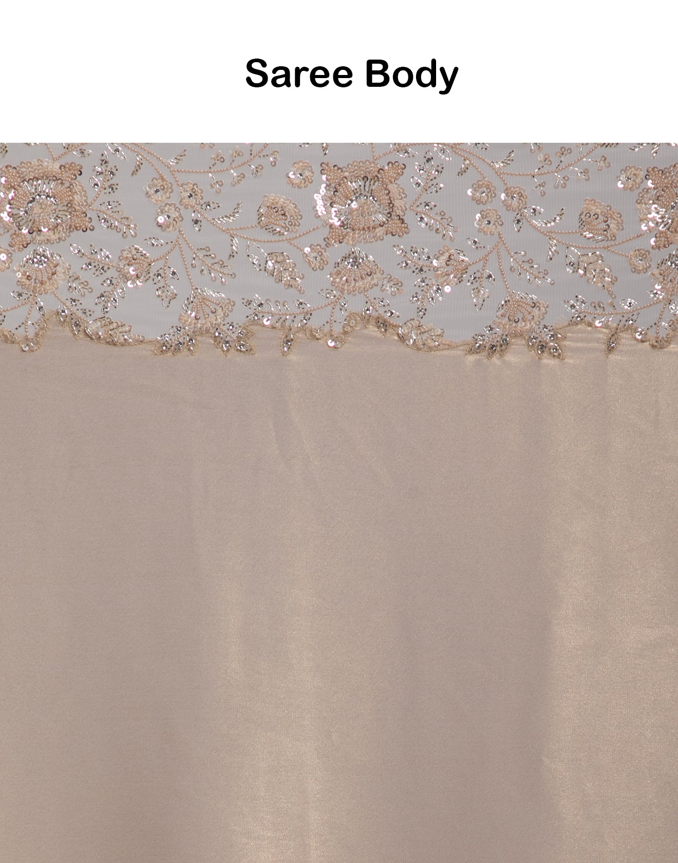 Buy Ash Blond Embellished Tissue Silk Saree Online 