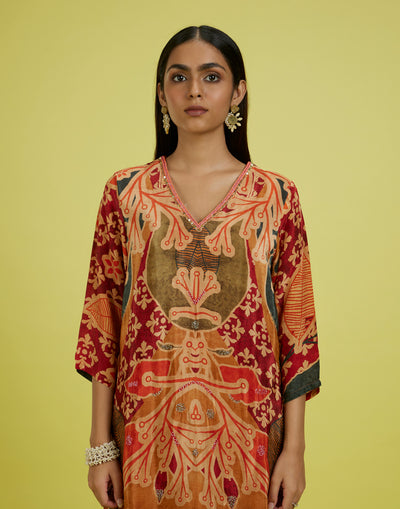 Autumn Palette Multicolor Printed Kurta Set