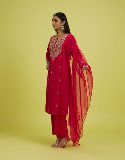 Berry Rush Embroidered Festive Kurta Set