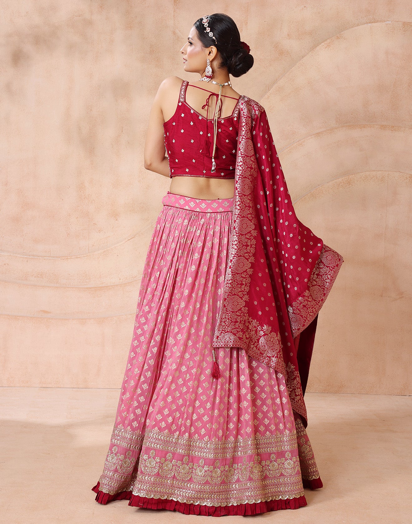 Butterfly Bush Embroidered Bridal Lehenga Set