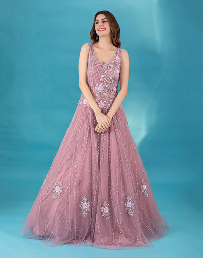 Cameo Pink Cocktail Gown