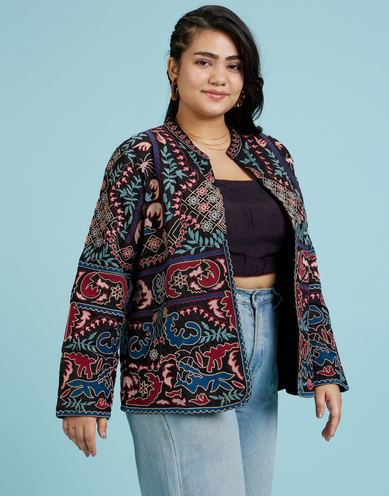 Cosmic Combo Kashida Embroidered Jacket