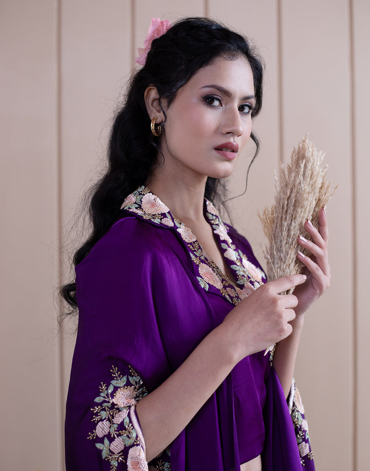 Buy Cosmic Purple Chic Fusion Set Online: Roopkala
