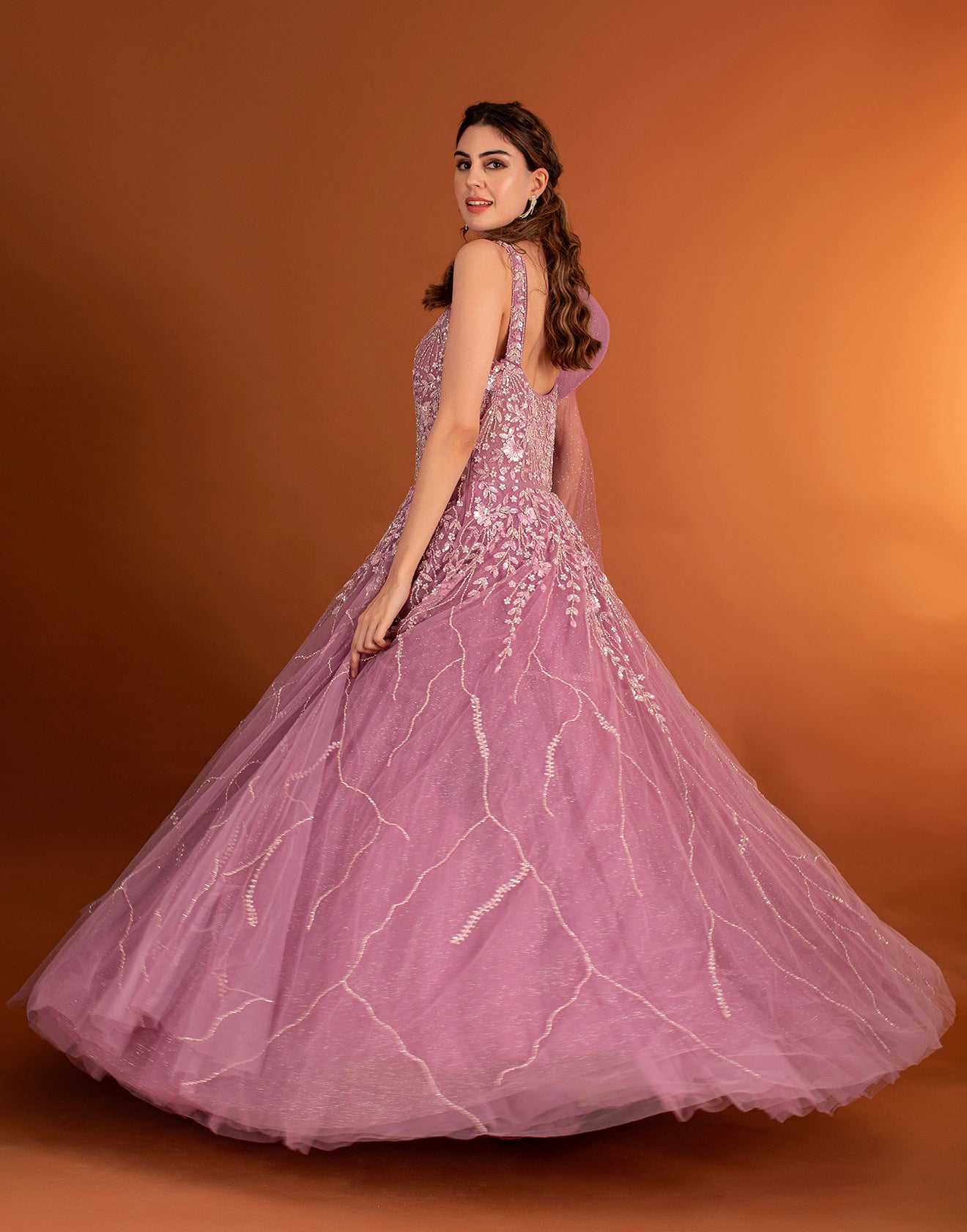 Cotton Candy Purple Cocktail Gown