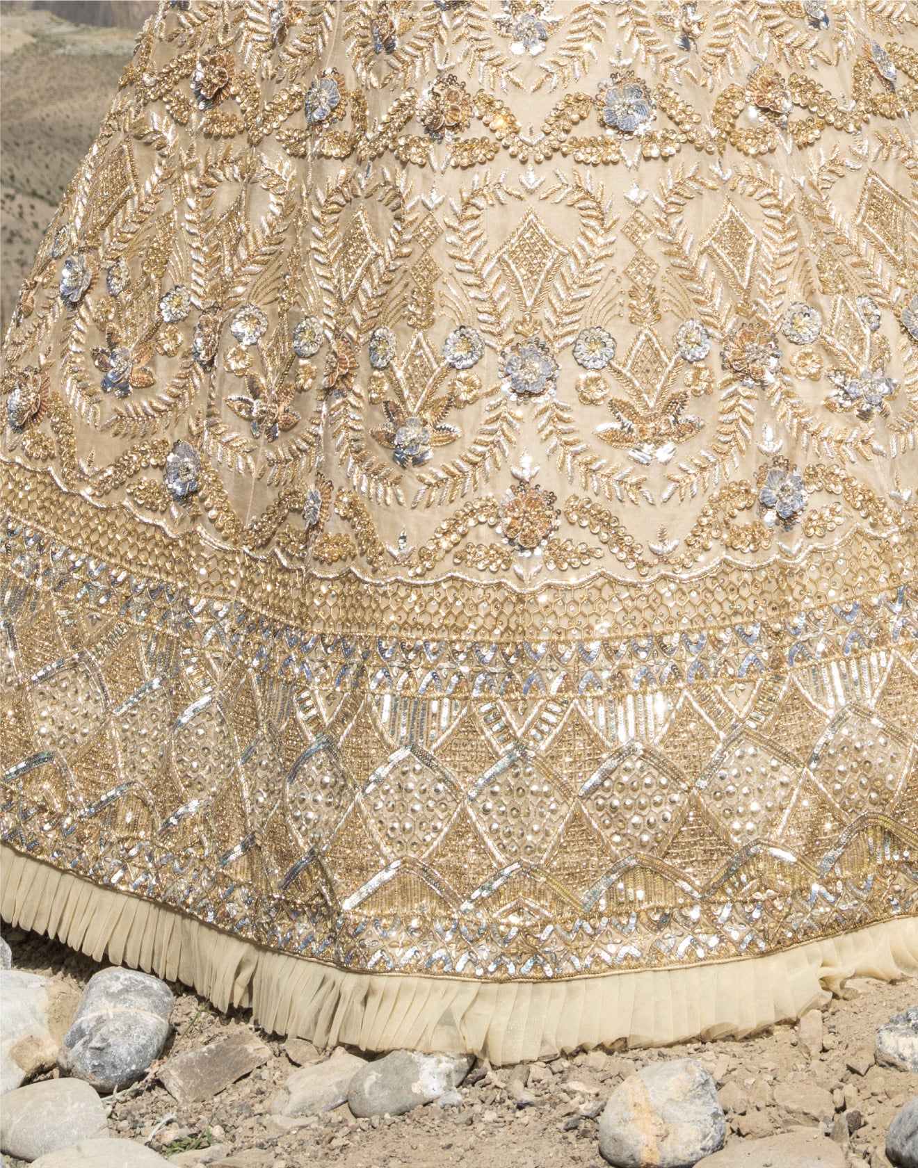 Elysian Embellished Lehenga For Wedding Reception