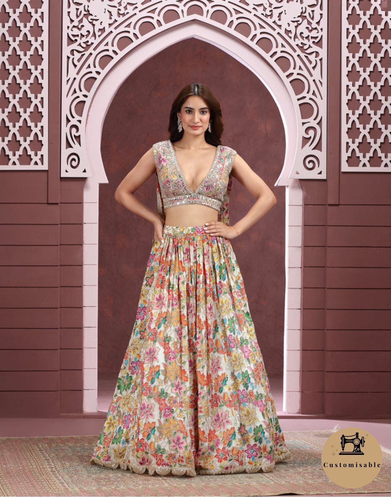 Floral Symphony Embellished Lehenga Set