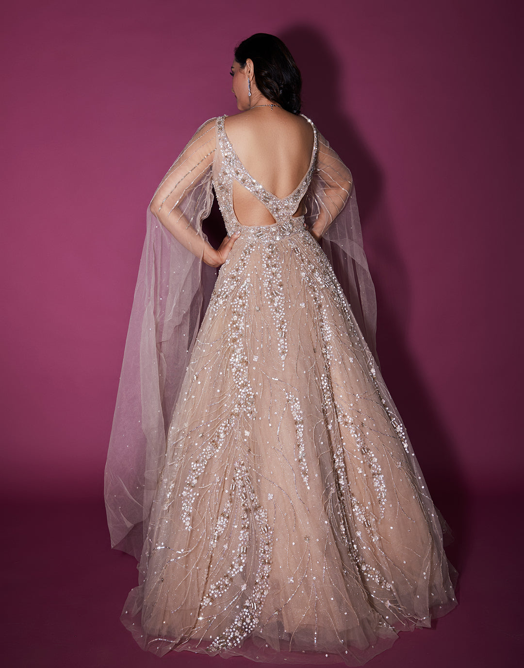 Buy Golden Mirage Embellished Bridal Gown online – Roopkala