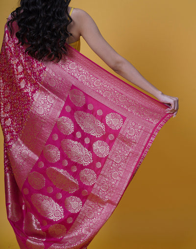 Gulmohar Drama Zari Woven Silk Saree