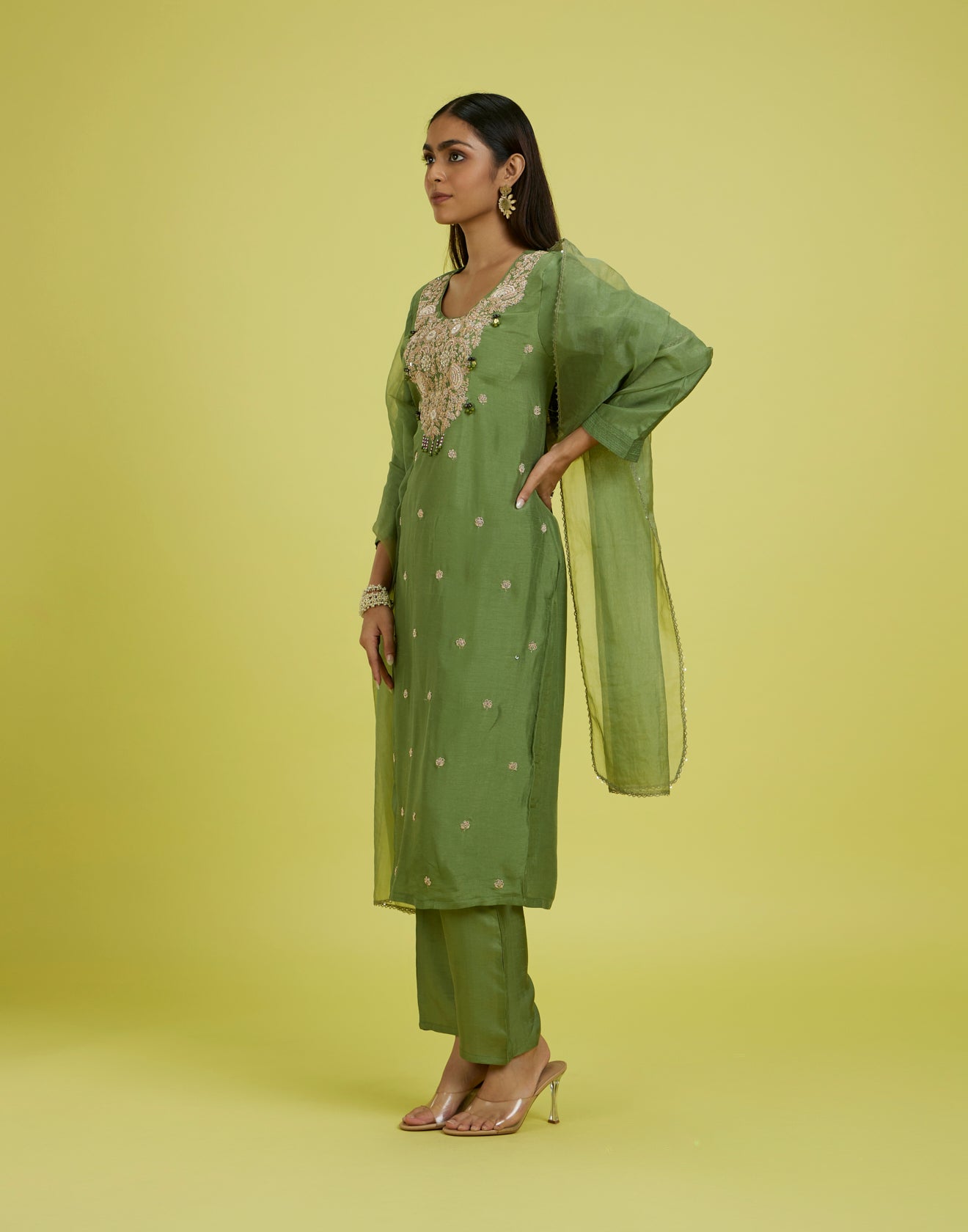 Henna Glaze Embroidered Festive Kurta Set