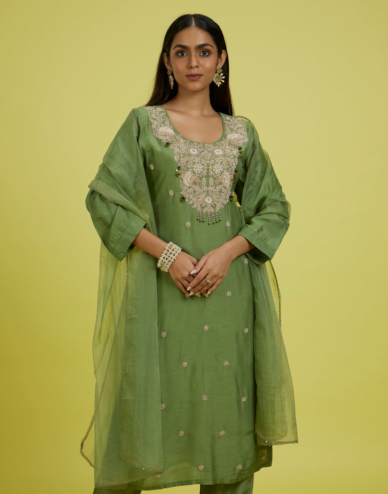 Henna Glaze Embroidered Festive Kurta Set