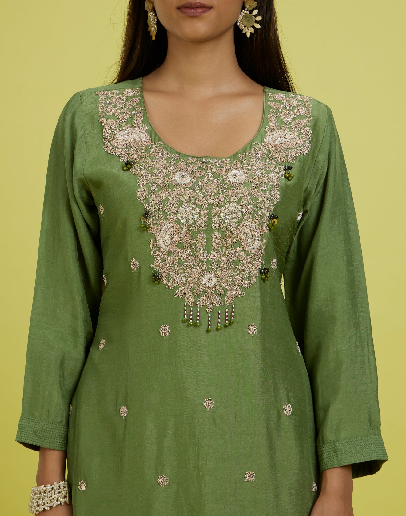 Henna Glaze Embroidered Festive Kurta Set