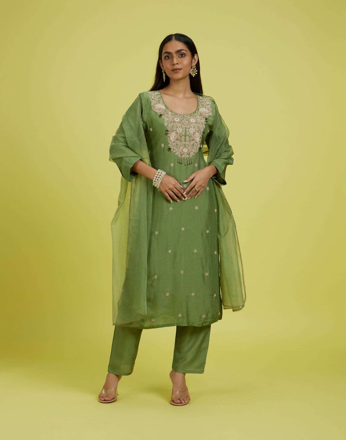 Henna Glaze Embroidered Festive Kurta Set