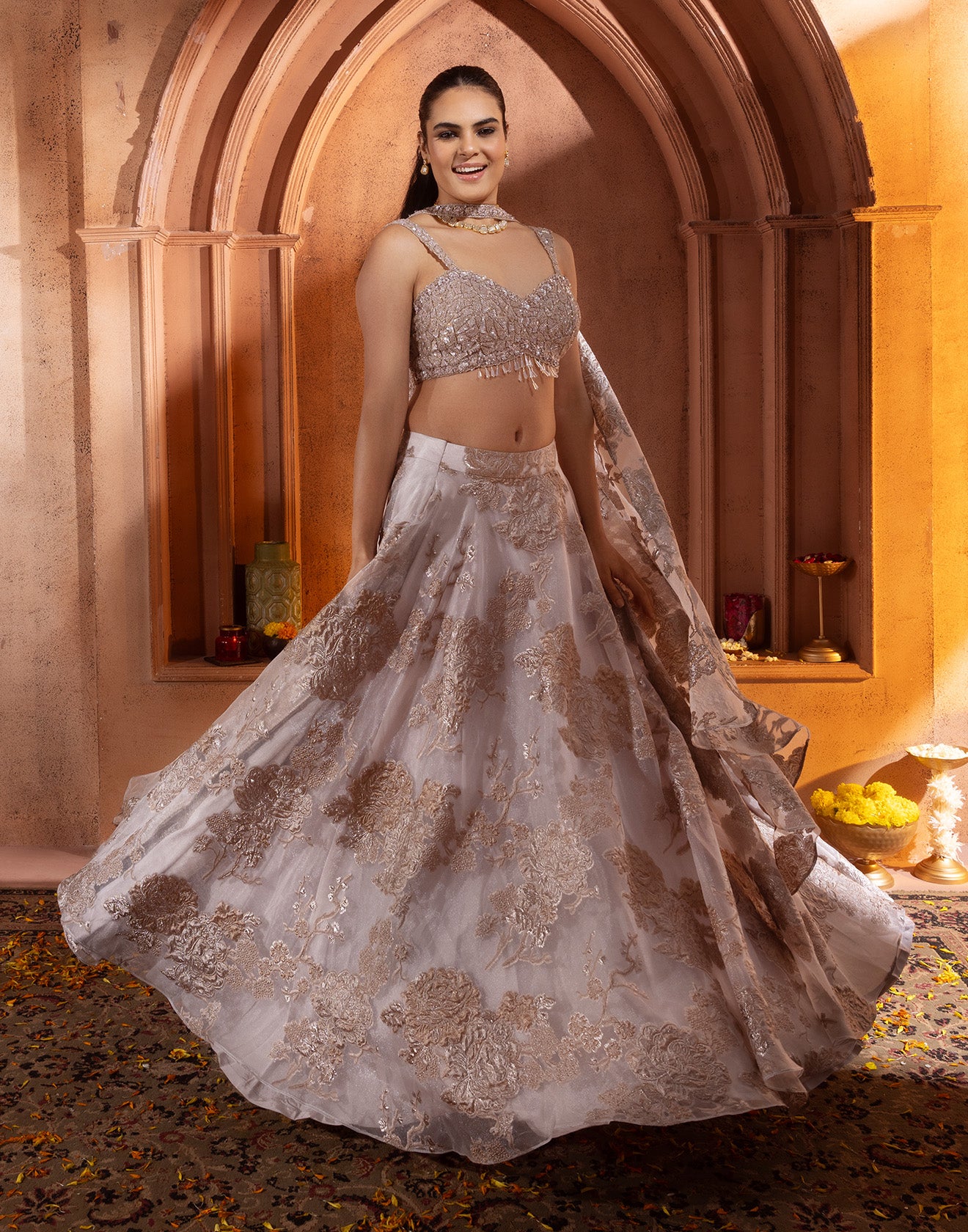 Icy Mist Bridesmaid Lehenga Set