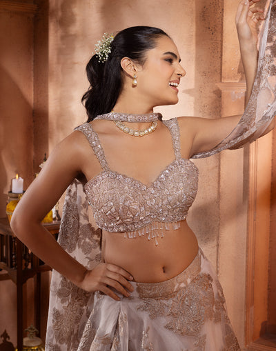 Icy Mist Bridesmaid Lehenga Set