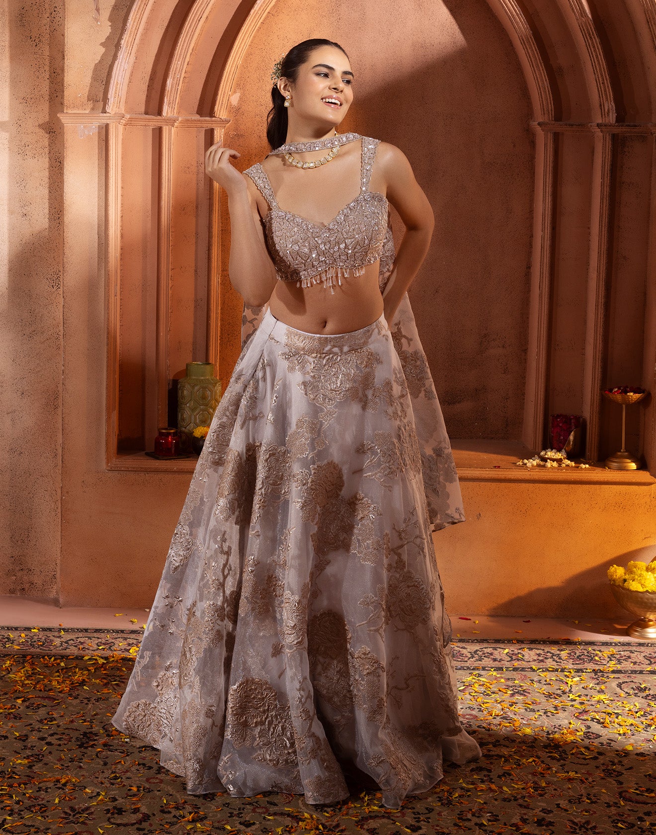 Icy Mist Bridesmaid Lehenga Set