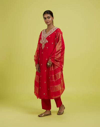 Laal Gulab Festive Embroidered Kurta Set