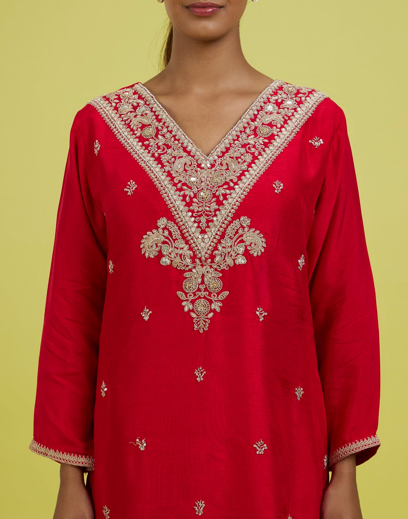 Laal Gulab Festive Embroidered Kurta Set