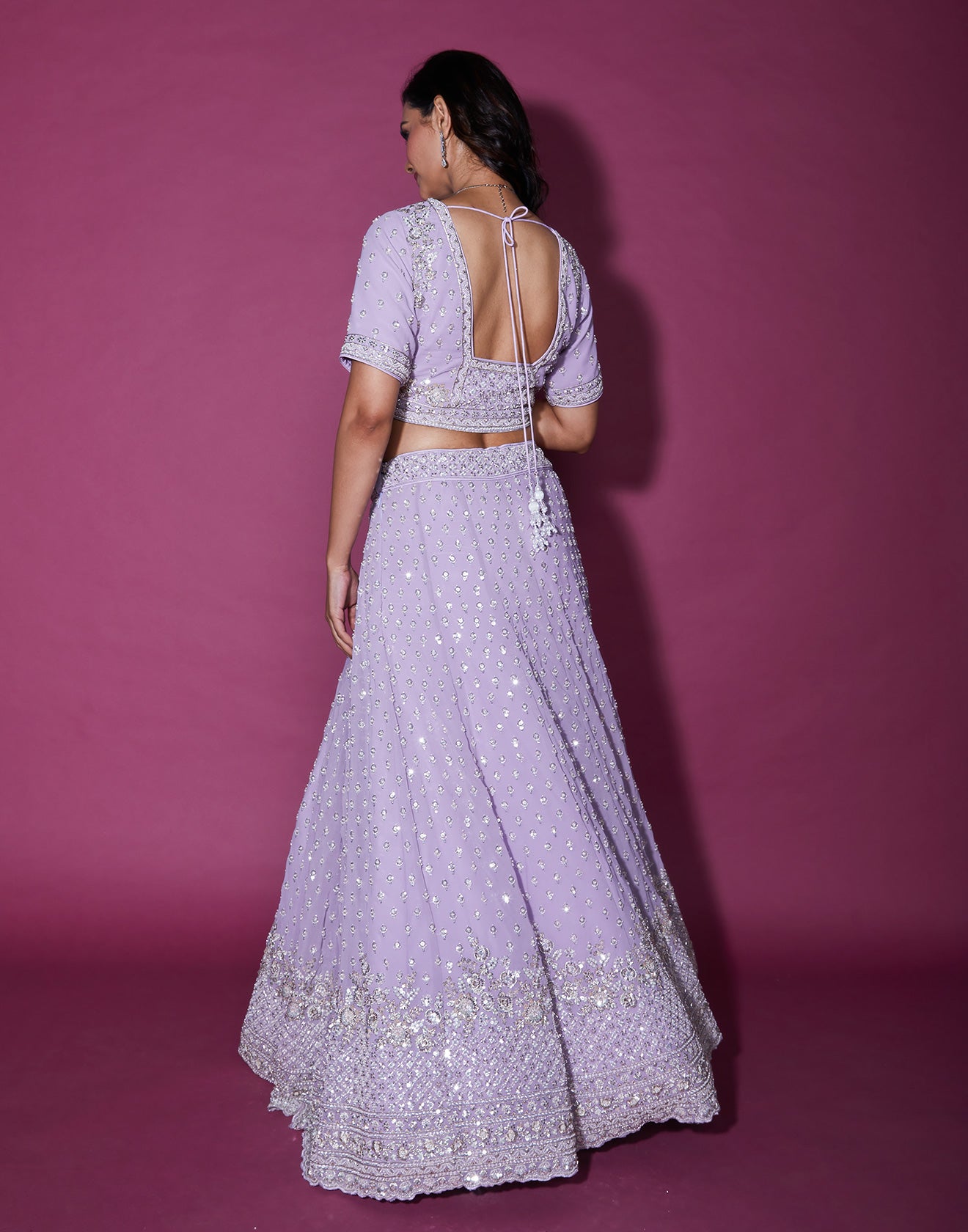 Lavender Charm Embellished Lehenga Set