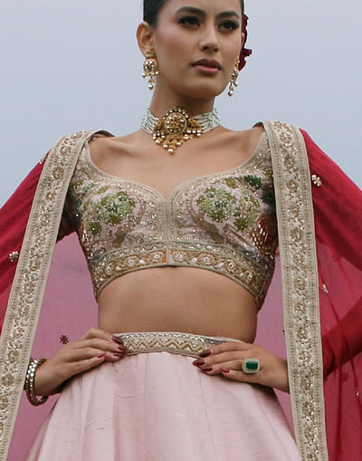 The Peacock Tale Embroidered Bridal Lehenga