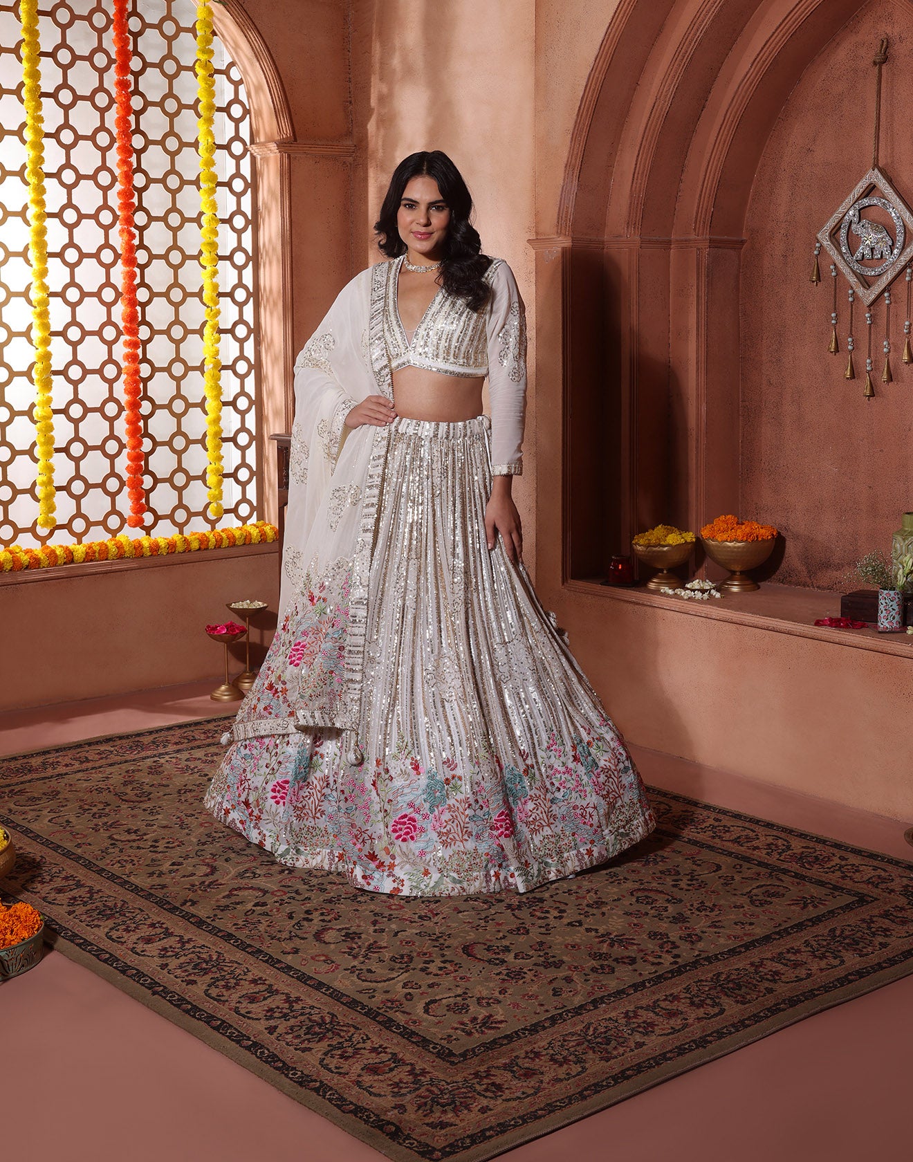 Luminous Luxe Multicolor Embroidered Lehenga