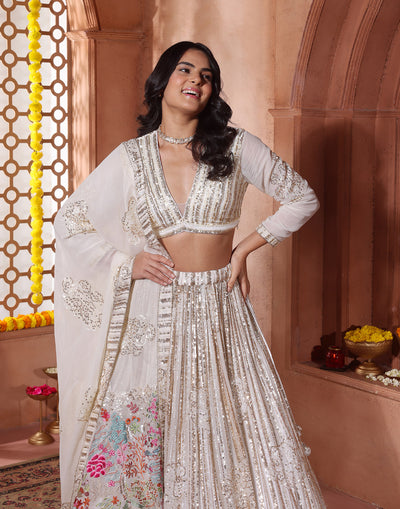 Luminous Luxe Multicolor Embroidered Lehenga