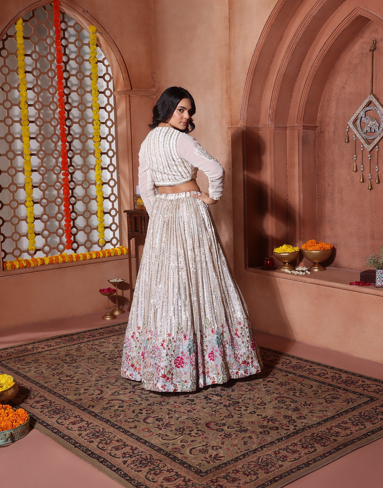 Luminous Luxe Multicolor Embroidered Lehenga