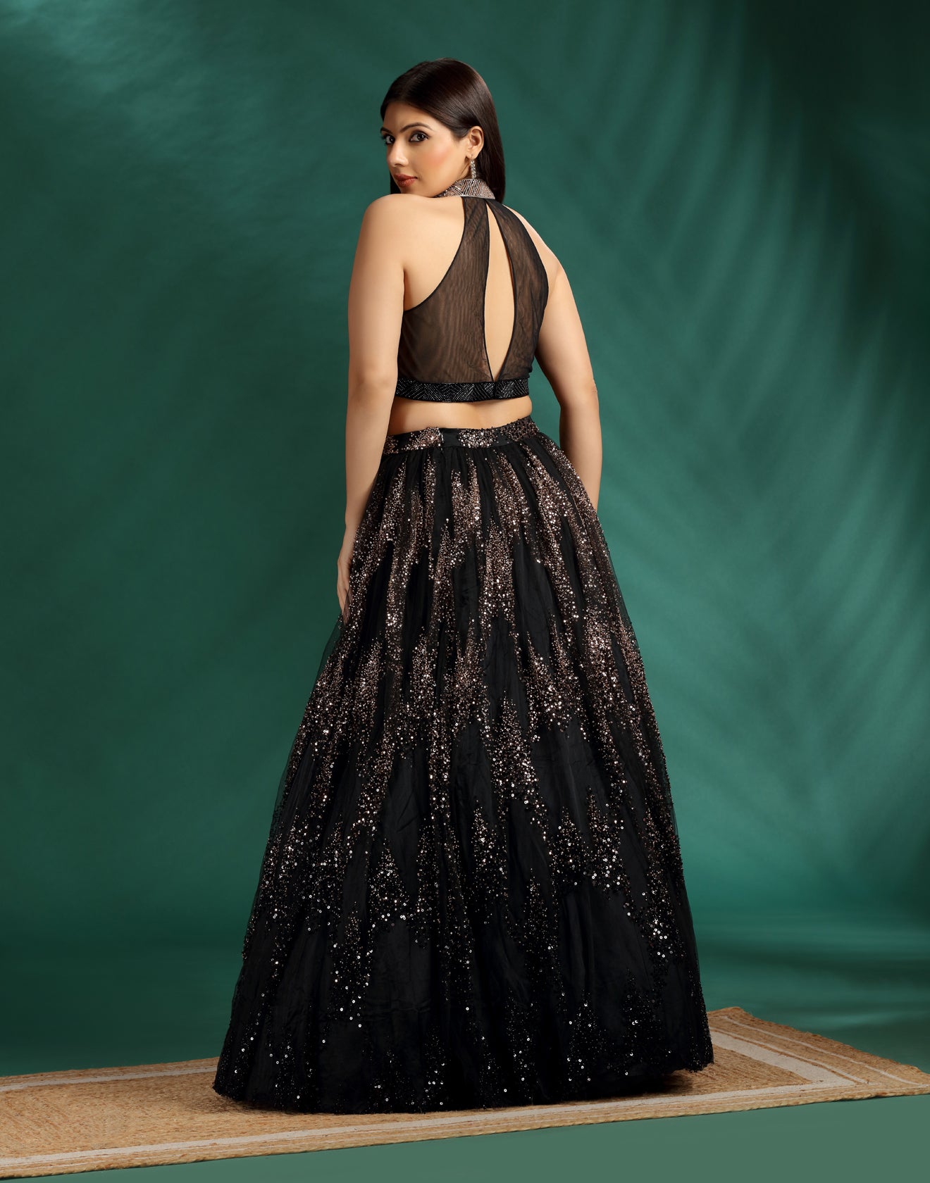 Magical Black Cocktail Lehenga Set
