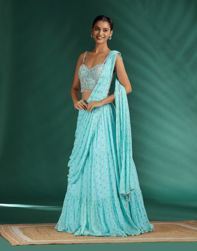pre draped saree online