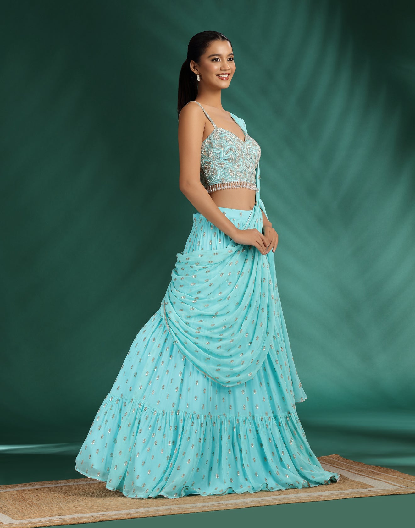 pre draped saree online