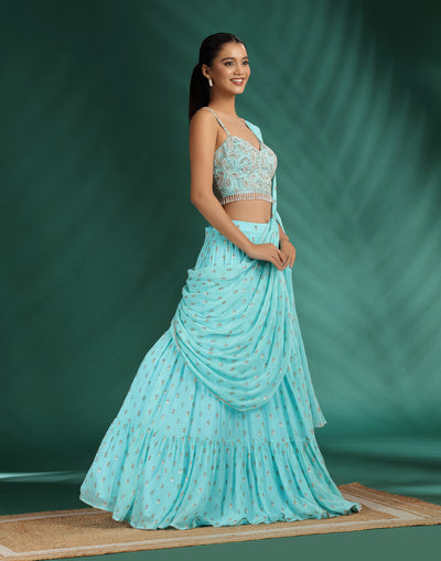 pre draped saree online