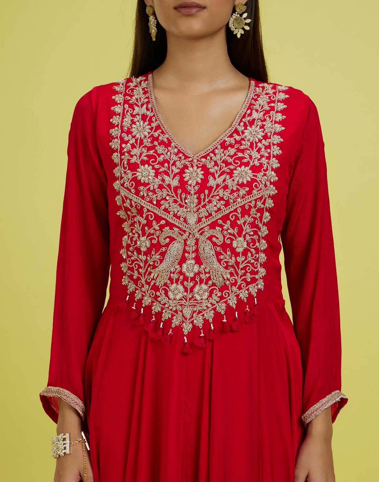 Mastani Laal Zardosi Embroidered Co-Ord Kurta Set