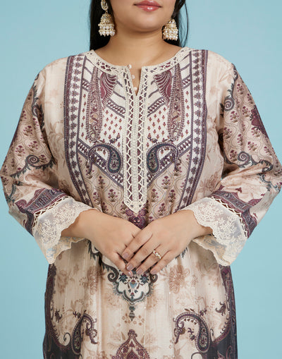 Mughal-E-Khas Printed Cotton Silk Kurta Set online