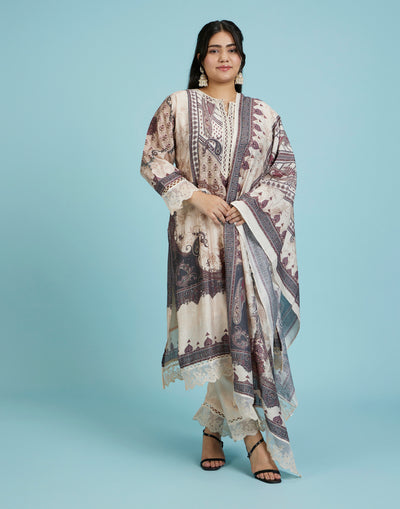 Mughal-E-Khas Printed Cotton Silk Kurta Set online