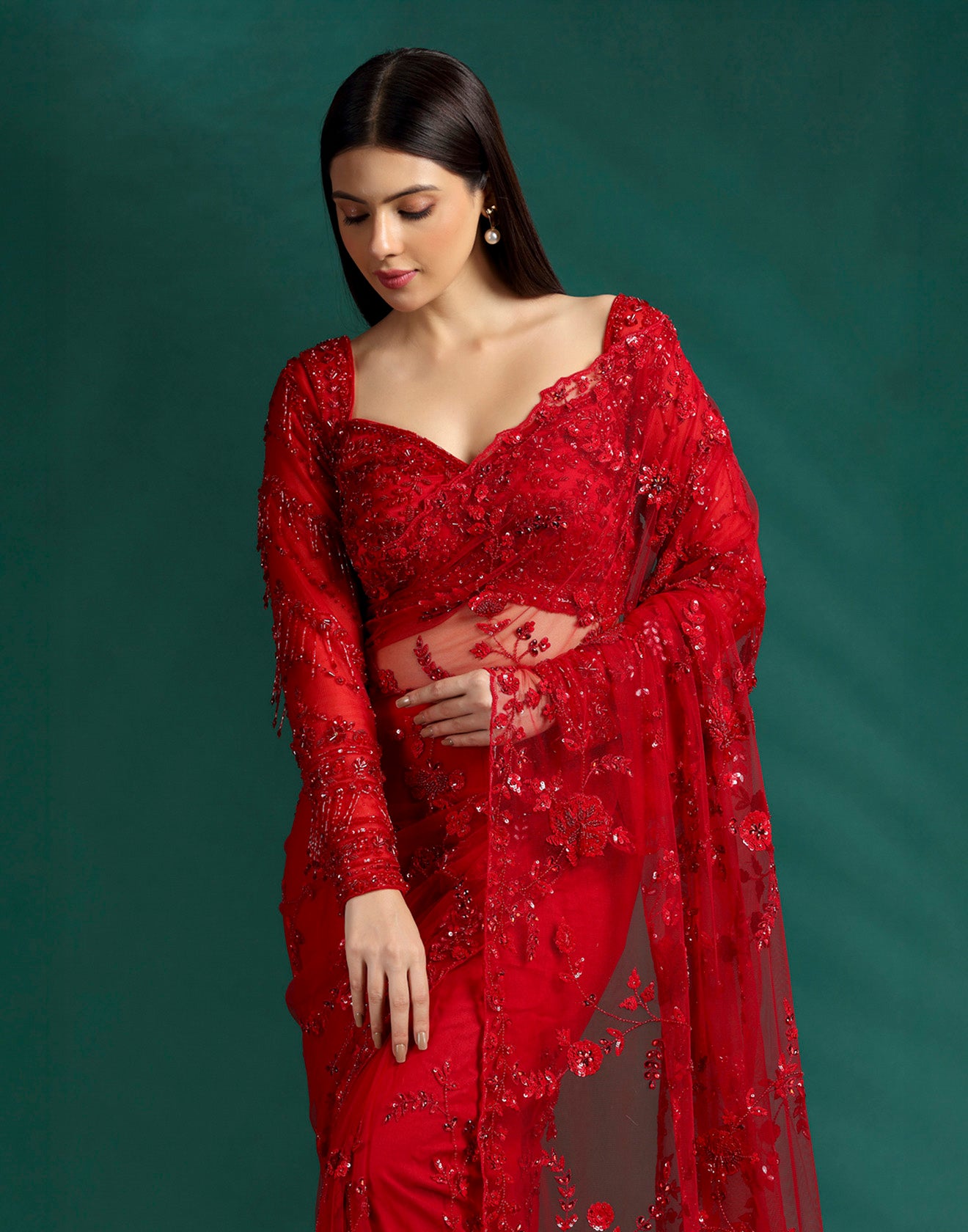 stylish latest designer party wear sarees