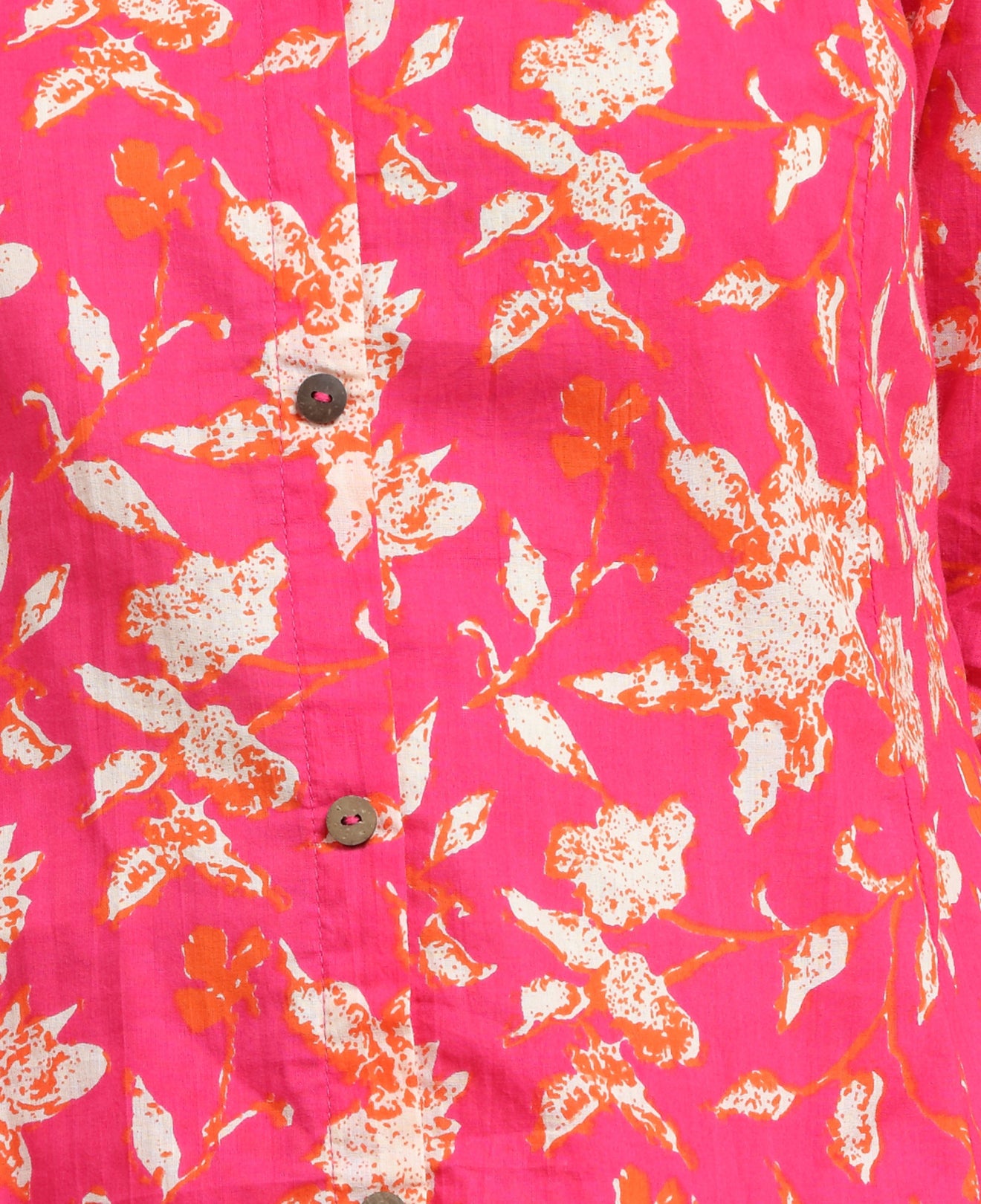 Punch Pink Floral Printed Kurta Set