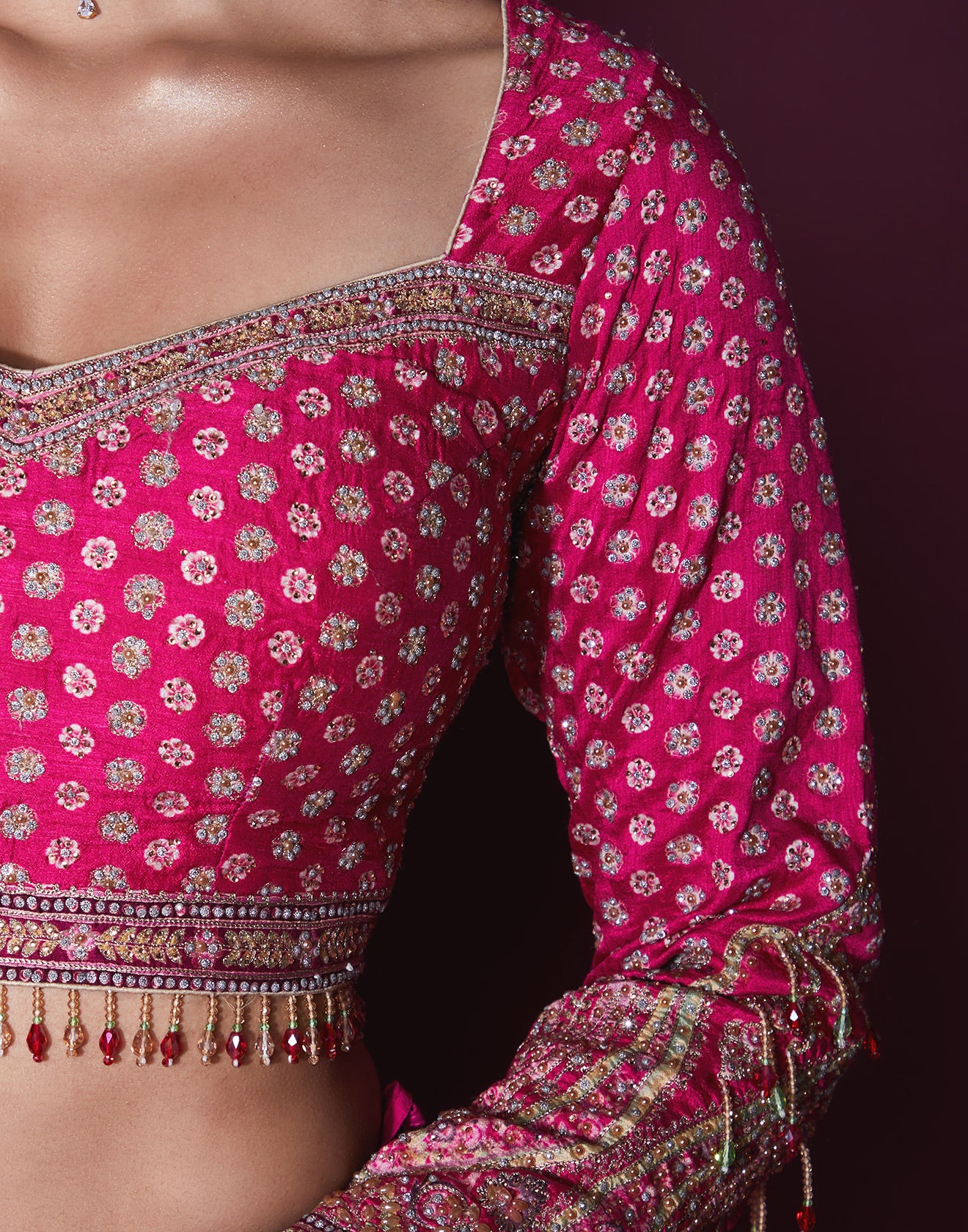 Rosetté Print With Embroidery Bridal Lehenga Set