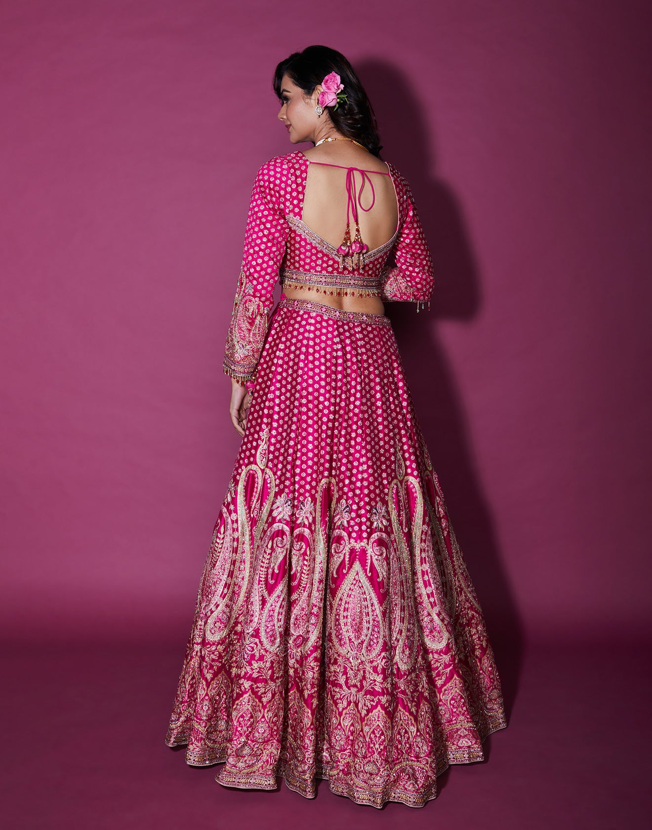 Rosetté Print With Embroidery Bridal Lehenga Set