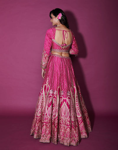 Rosetté Print With Embroidery Bridal Lehenga Set