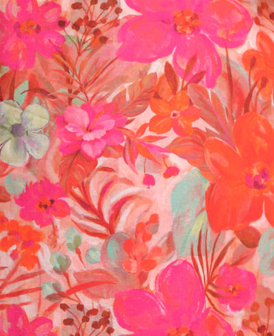 Ruby Pink Floral Printed Kurta Set
