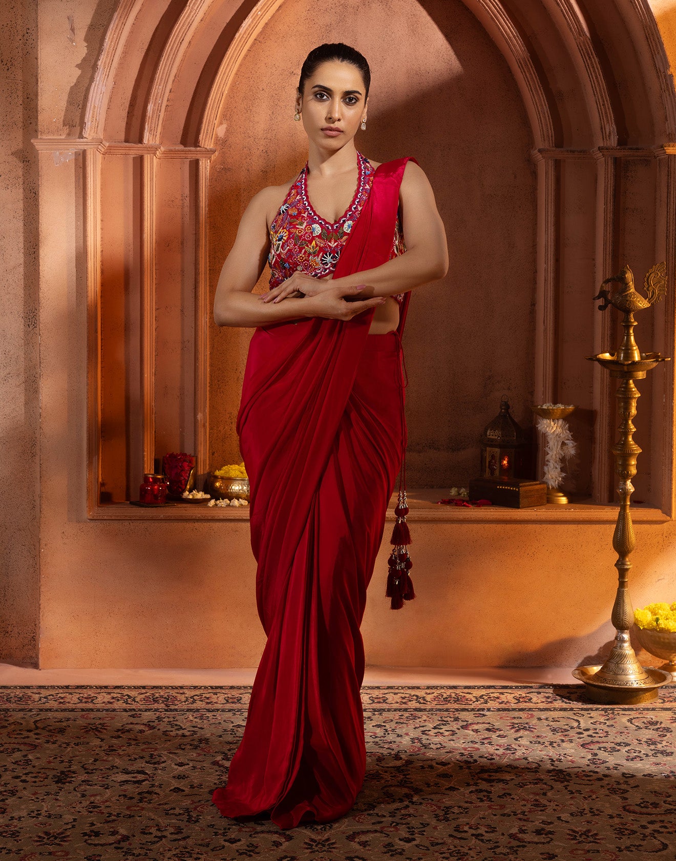 Ruby Rush Pre-Stitched Cocktail Saree