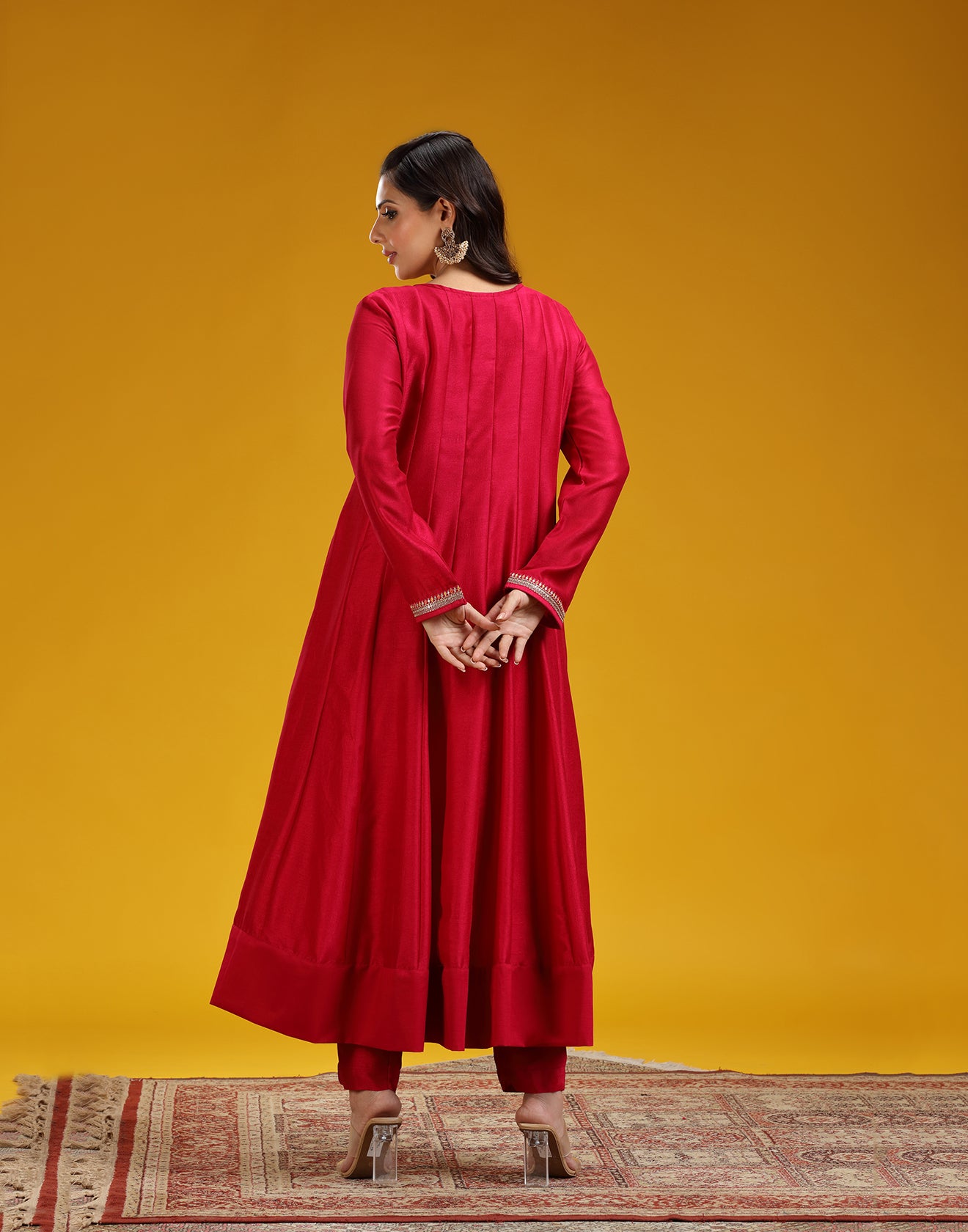 Ruby Petal Kalidaar Festive Anarkali Set