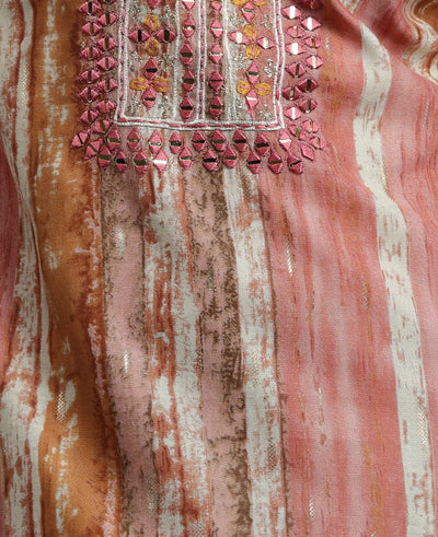 Rust Brown Shaded Kurta Set