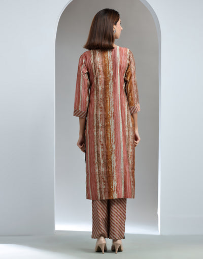 Rust Brown Shaded Kurta Set