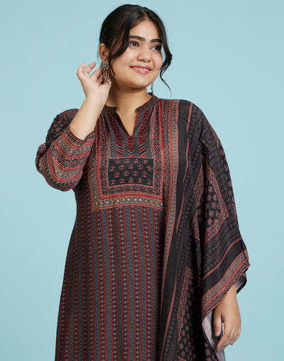 Rustic Magic Ethnic Printed Workwear Kurta Set