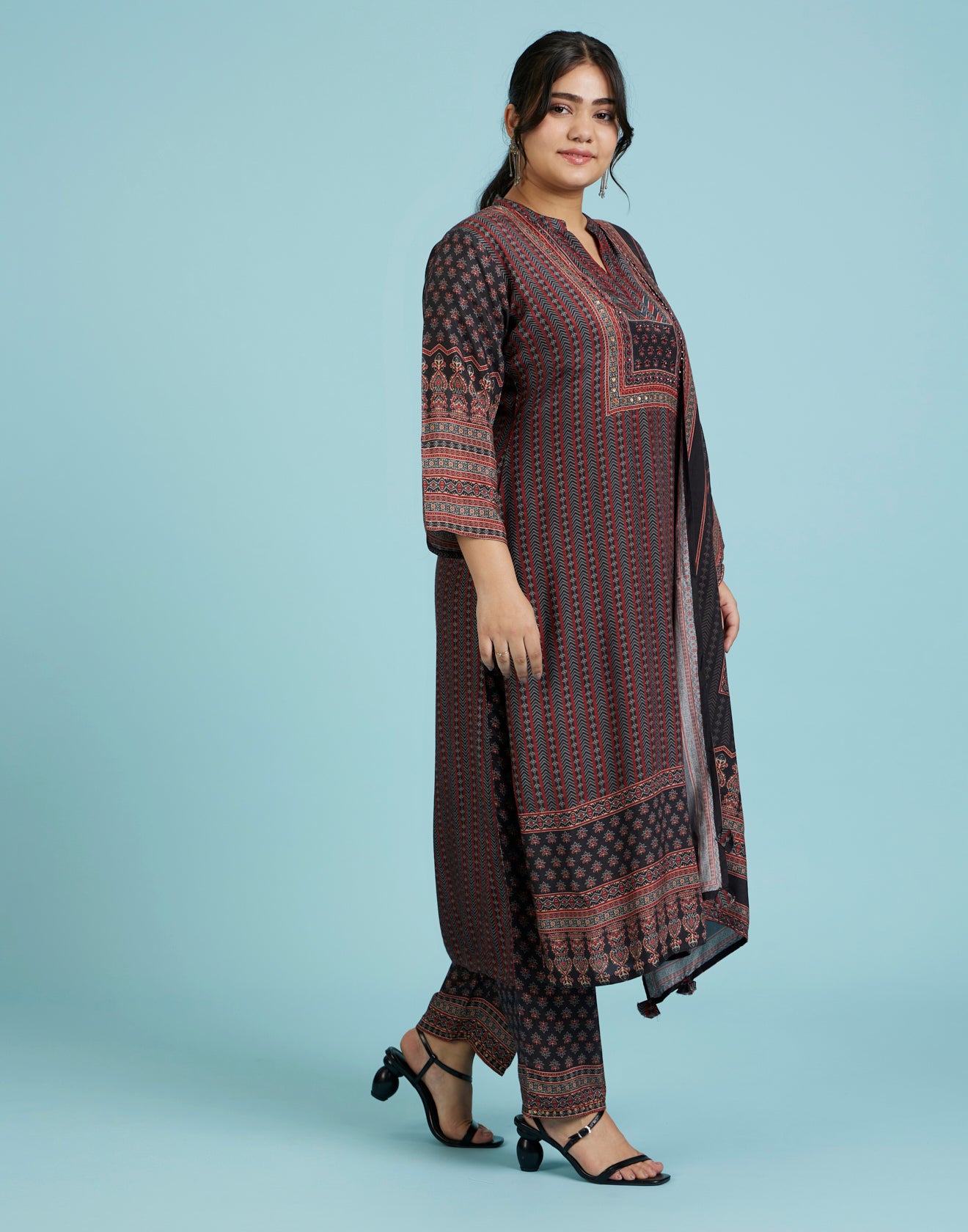 Rustic Magic Ethnic Printed Workwear Kurta Set