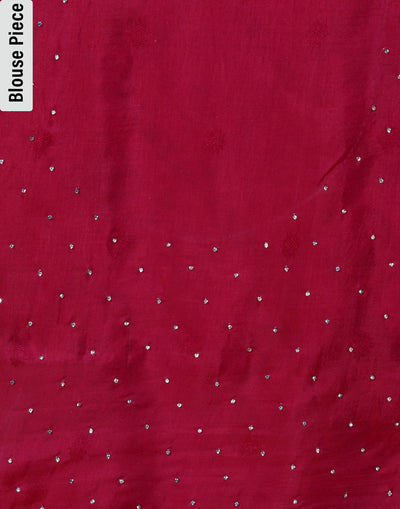 Classic White And Red Bandhej Silk Saree