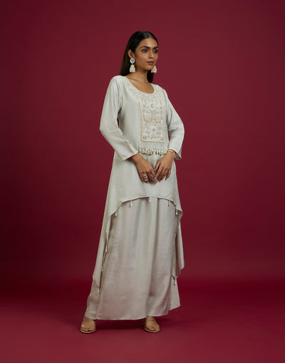 Snow-White In Pearl Festive Co-Ord Kurta Set