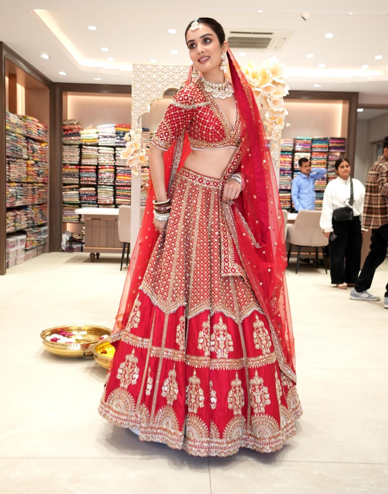 Sonali Kukreja X Roopkala Red Bridal Lehenga